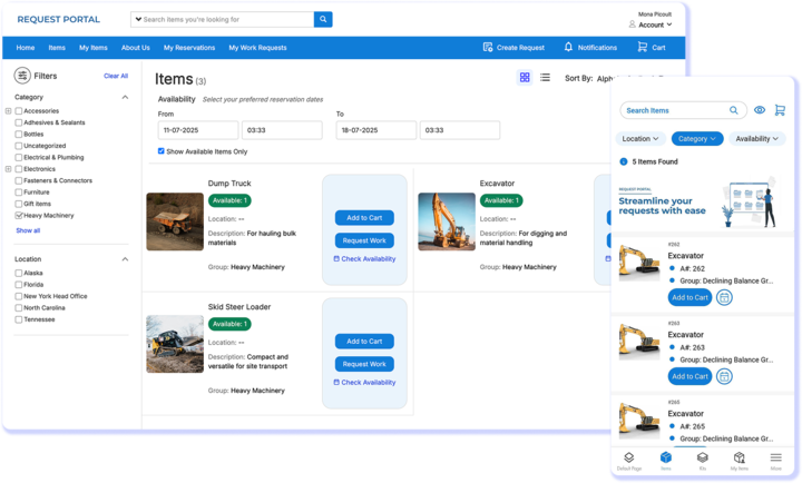 construction request portal